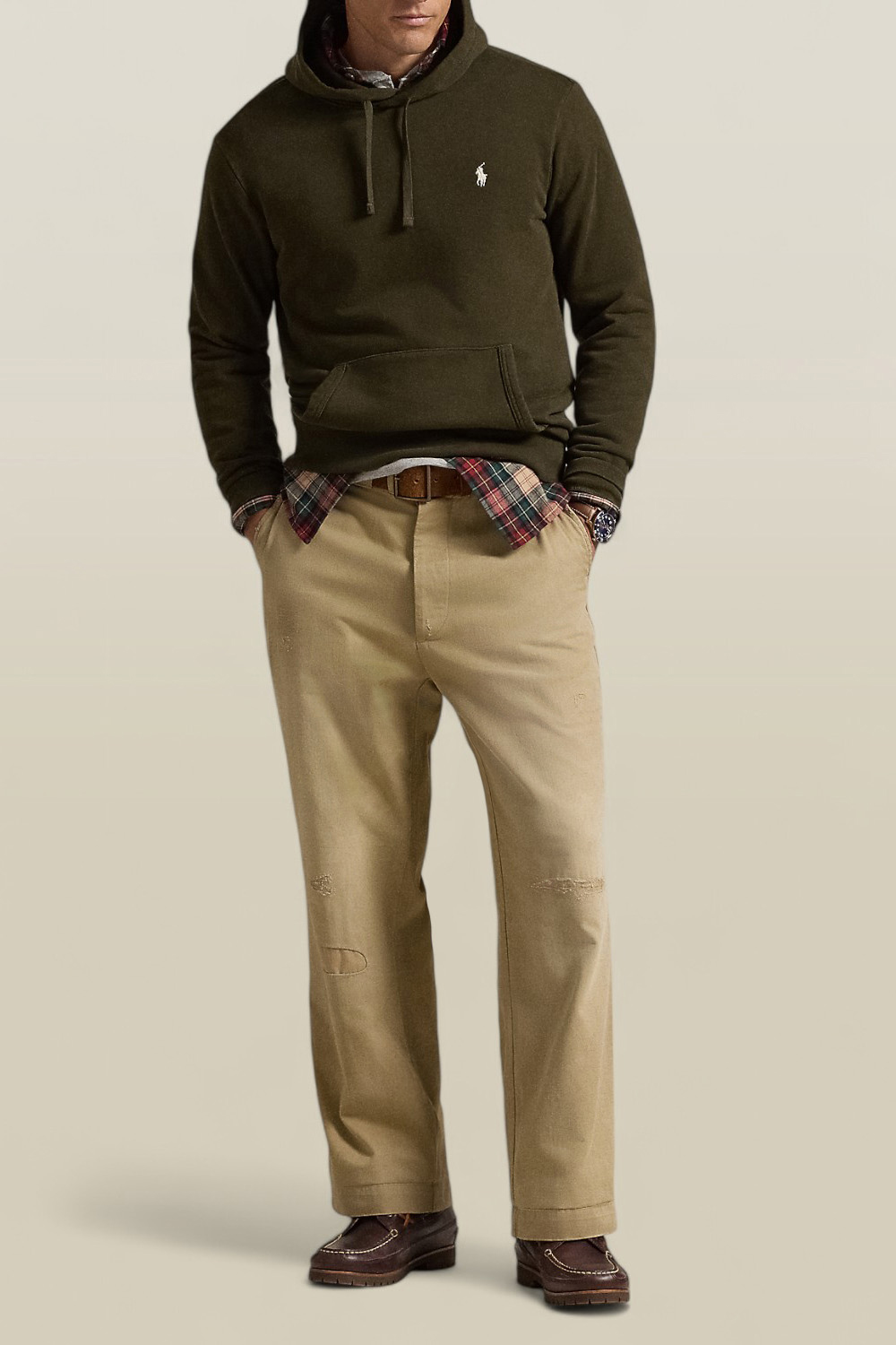 תמונת כל הלוק של סווטשירט קפוצ'ון POLO RALPH LAUREN